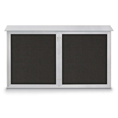 United Visual Products Open Faced Traditional Corkboard, 72x48" UV646A-BLACK-RUBBER